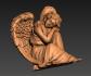 Seated angel. Download free 3d model for cnc - USAN_0030 3D