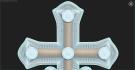 Panel with a cross. Download free 3d model for cnc - USKT_0029 3D