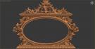 Free examples of 3d stl models (Oval frame with stand. Download free 3d model for cnc - USRK_0268) 3D