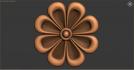 Rosette flower. Download free 3d model for cnc - USRZ_0015 3D