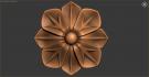 Rosette flower. Download free 3d model for cnc - USRZ_0093 3D