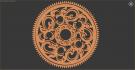Round decorative rosette. Download free 3d model for cnc - USRZ_0513 3D