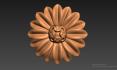 Decorative rosette flower. Download free 3d model for cnc - USRZ_0782 3D