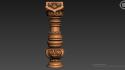 Free examples of 3d stl models (Carved pillar. Download free 3d model for cnc - USSC_0001-1) 3D
