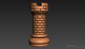 Free examples of 3d stl models (Chess piece rook. Download free 3d model for cnc - USSHM_0006) 3D
