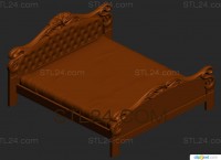 Free examples of 3d stl models (Carved bed. Download free 3d model for cnc - USSK_0028) 3D